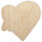 Made with Love in Heart Unfinished Wood Shape Piece Cutout for DIY Craft Projects
